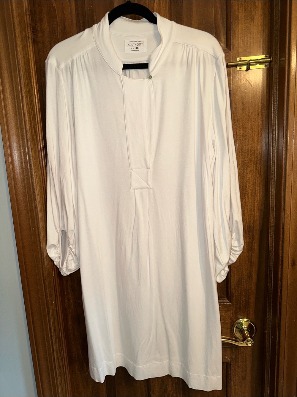 SOUTHCOTT White Button-Front Tunic Dress